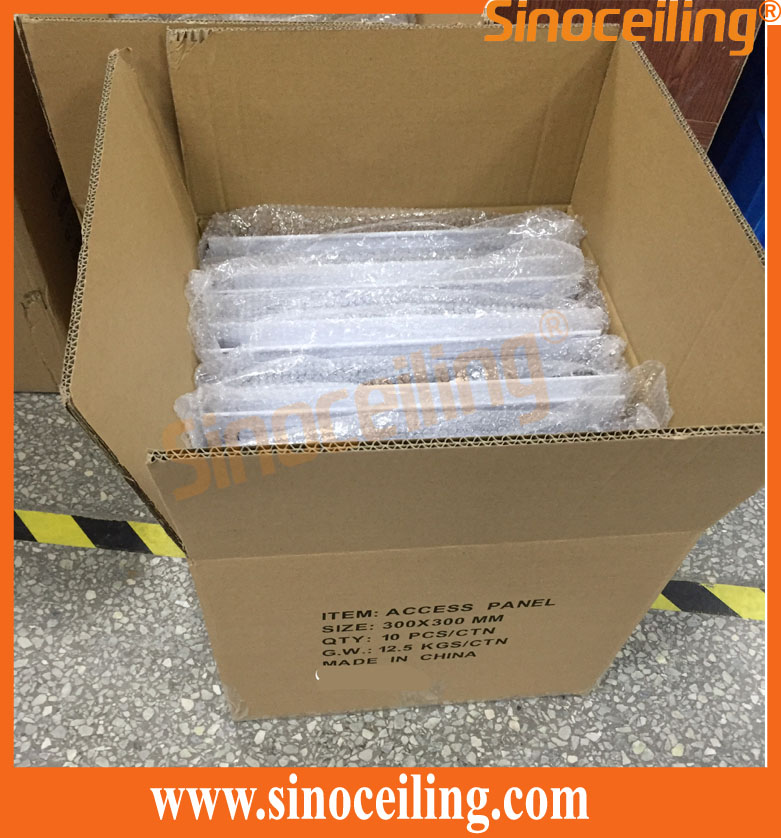 packing of drywall access panel